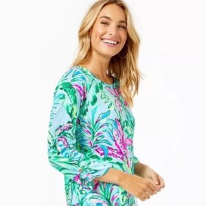 Lilly Pulitzer Linden dress - L Porto blue in the trees